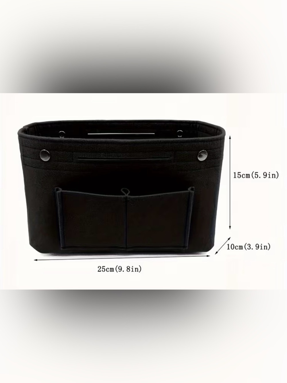 Navy Blue Felt Tote Organizer Insert - Picture 2 of 3